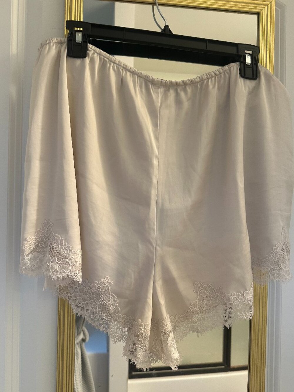 Abercrombie & Fitch Cream Satin Lace Trim Pajama Set - Picture 5 of 8